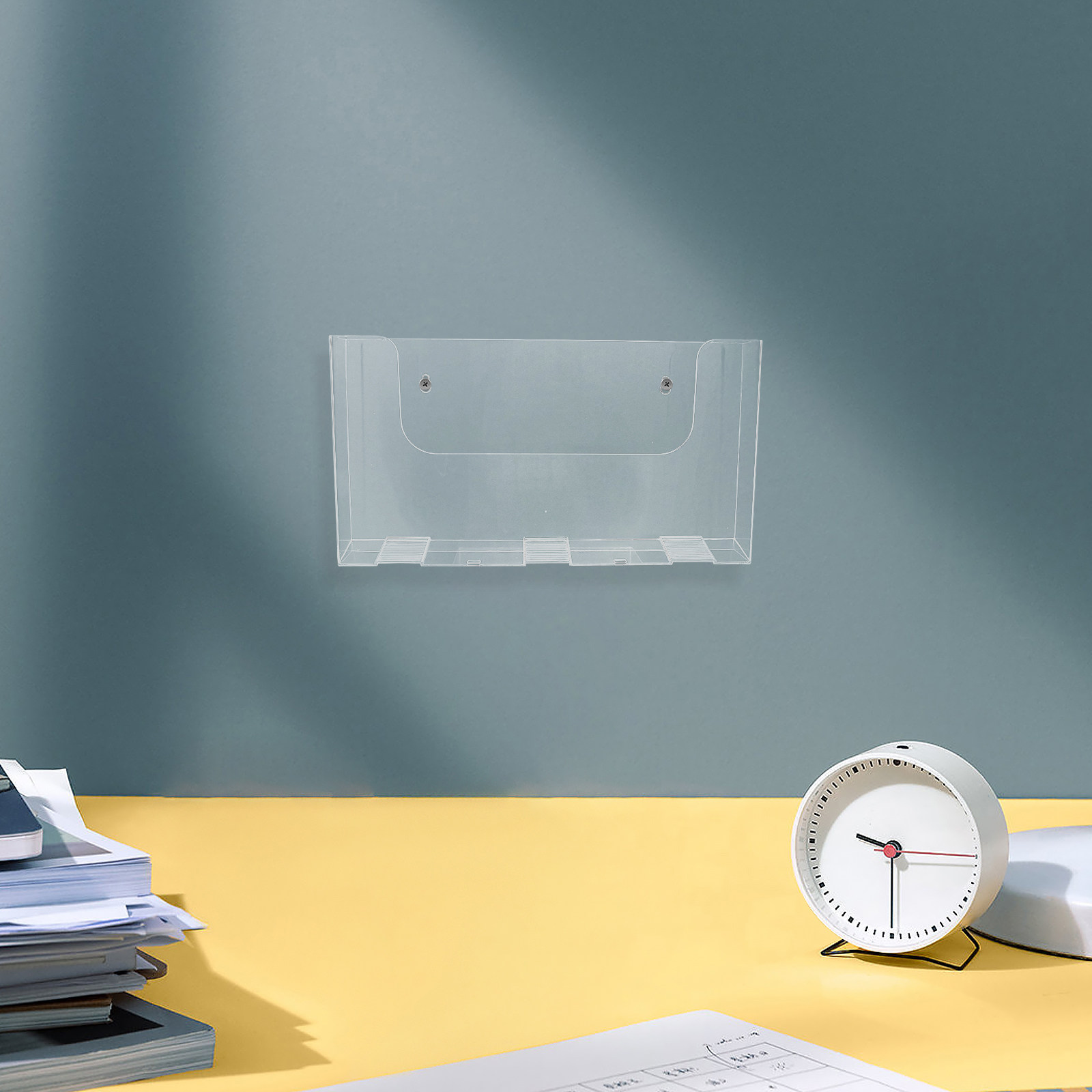 Magazine Holder Rack - Porte-documents mural en acrylique, 2 pièces,