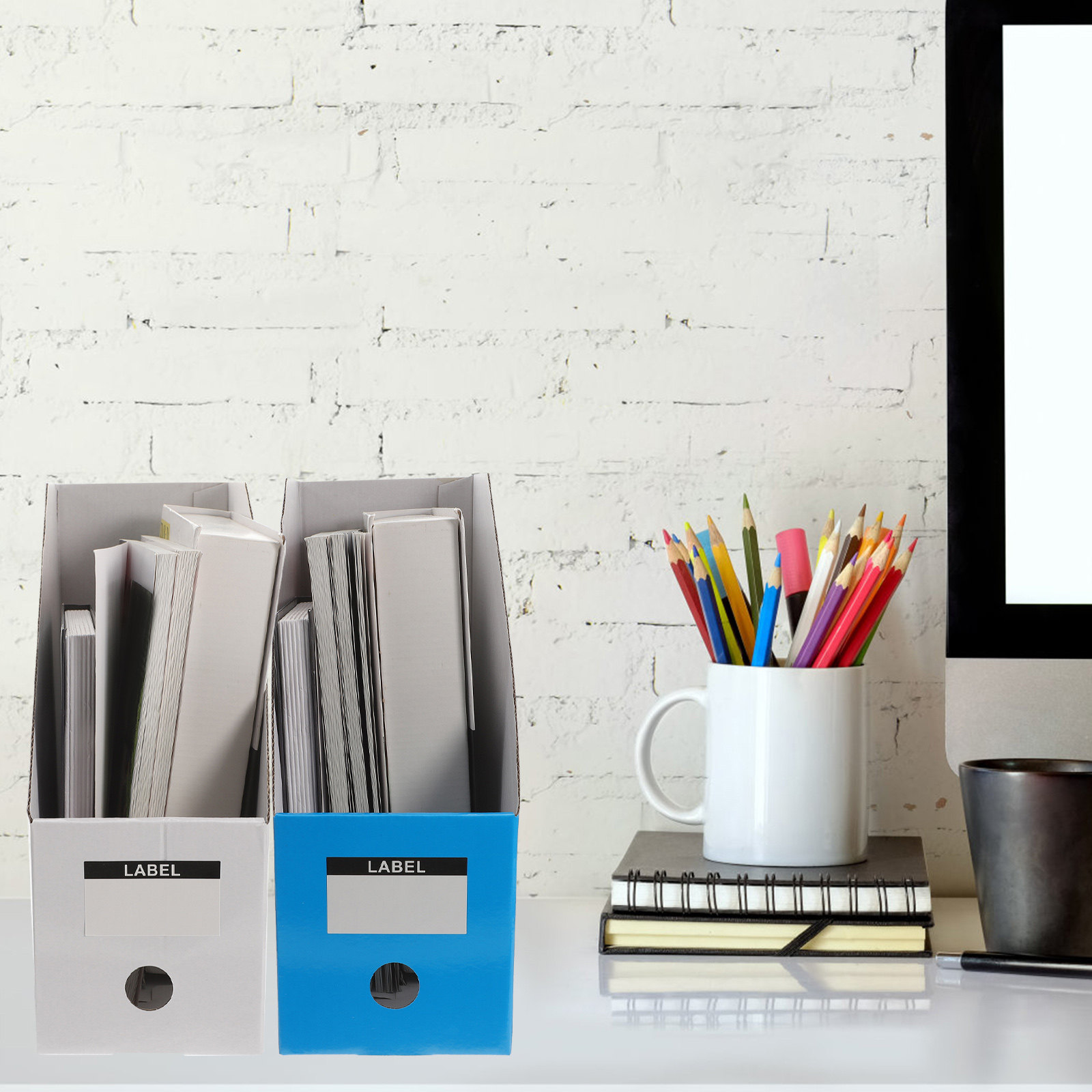 Magazine Holder Rack - Ensemble de 3 organiseurs de dossiers