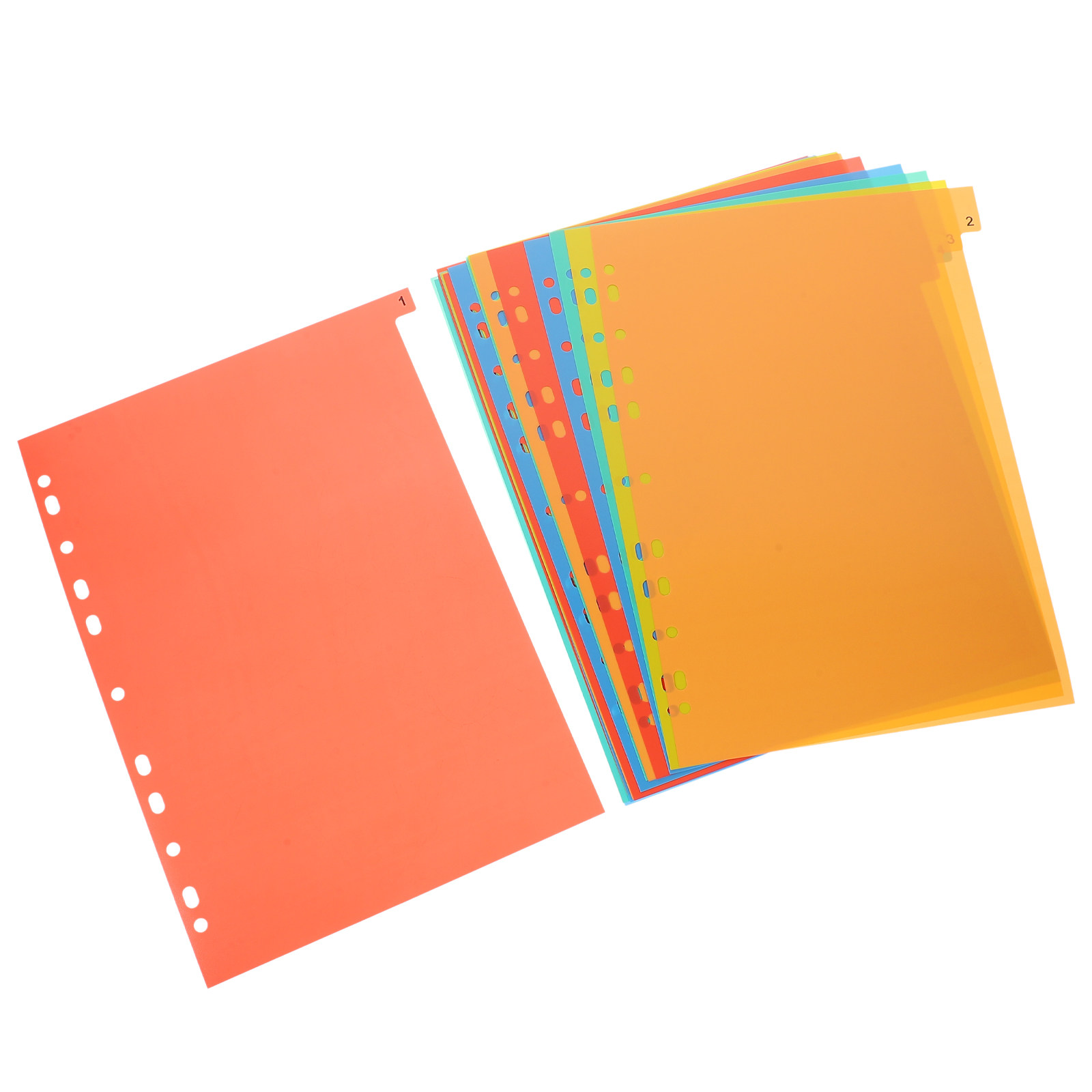 Tab Divider A4 - 20 Feuilles de Séparateurs en Plastique