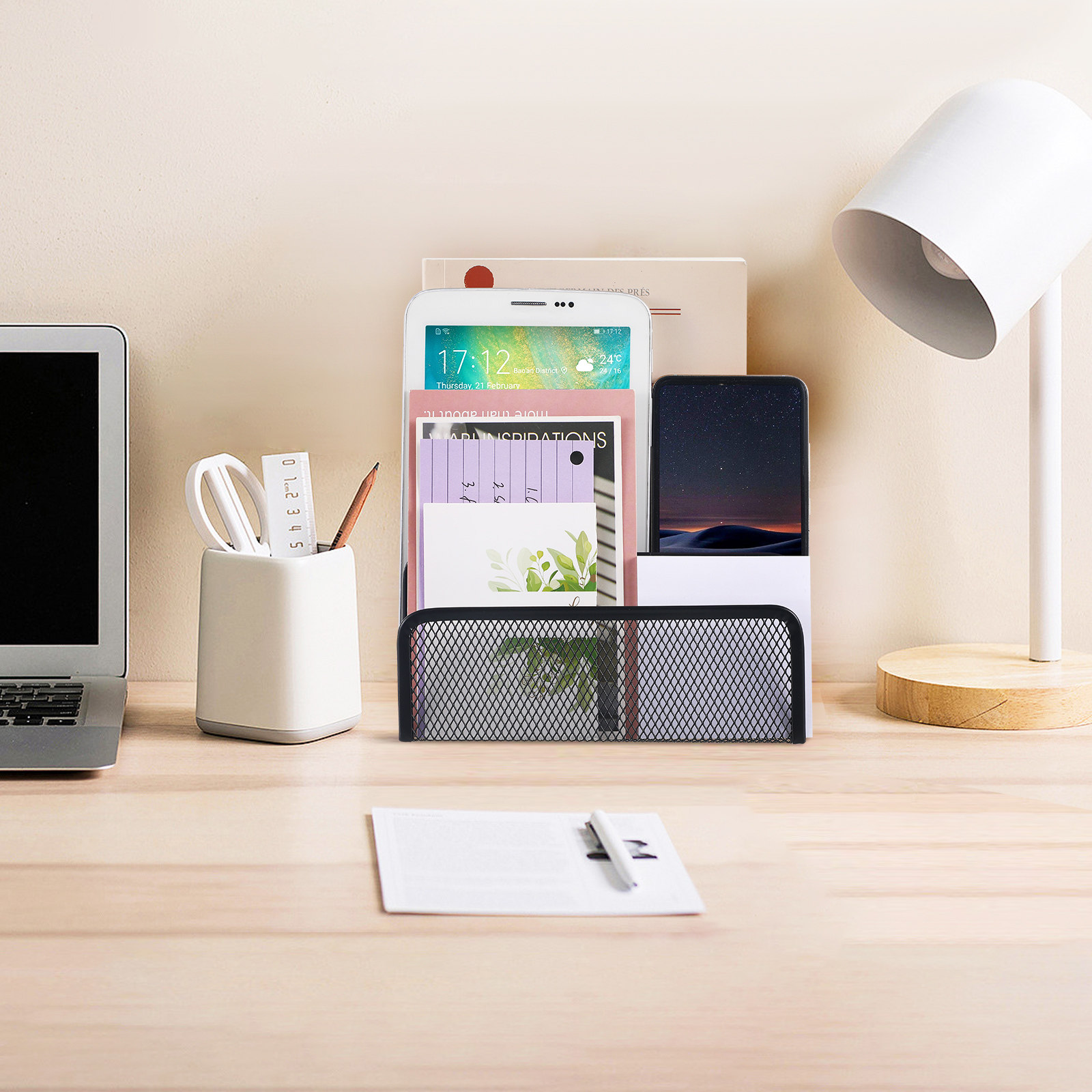 Magazine Holder Rack - Organiseur de bureau en métal à