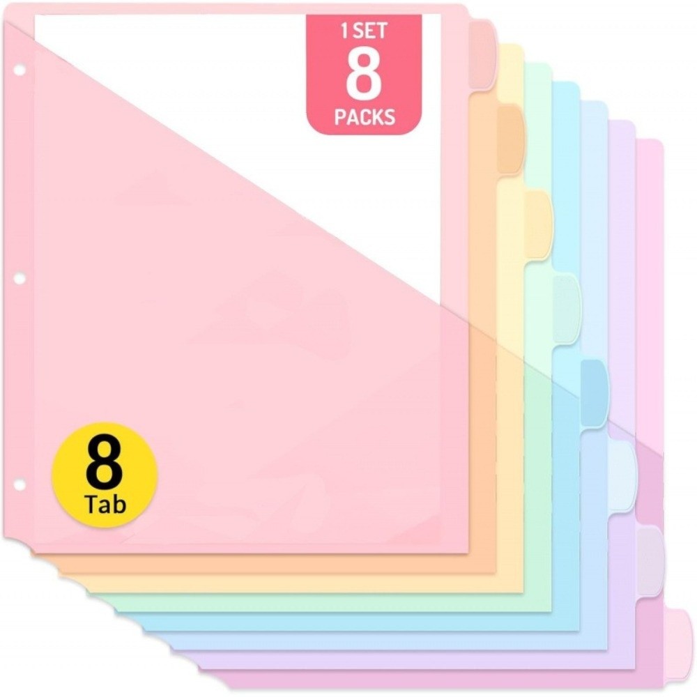 Tab Divider A4 - 8 pièces de séparateurs de classeur