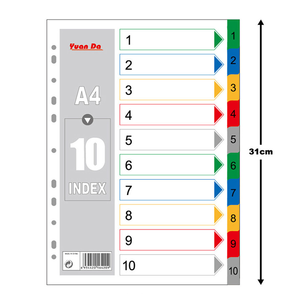 40 intercalaires d'indexation  - Tab Divider A4 avis et prix