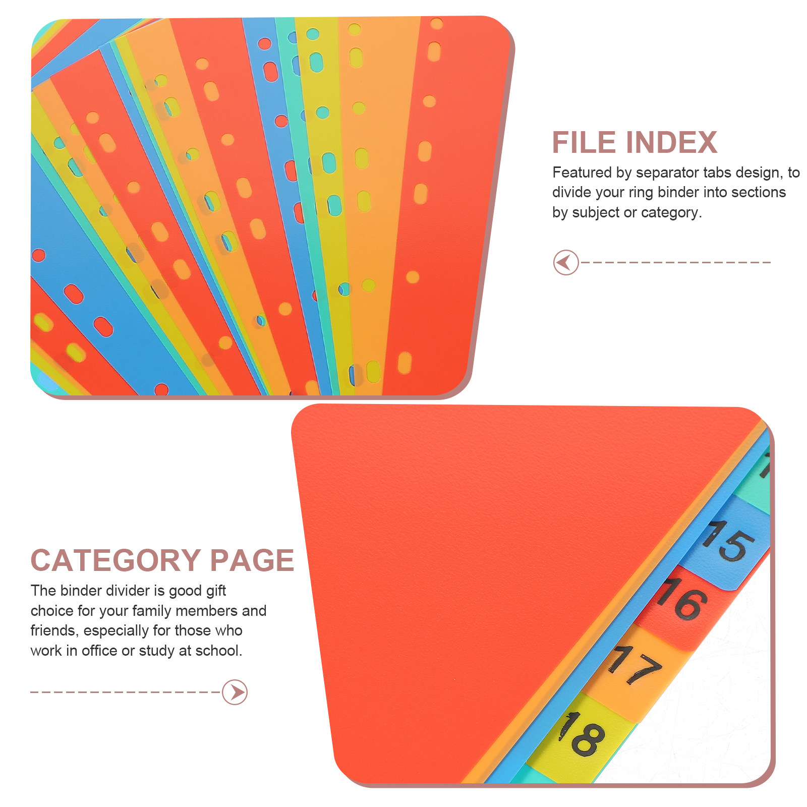 20 feuilles de séparateurs à o - Tab Divider A4 avis et prix
